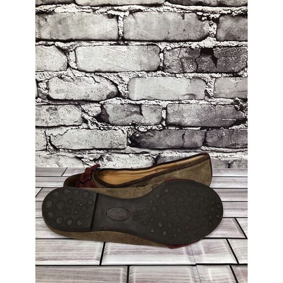 Sofft Brown Suede Leather Red Bow Low Heel Dress Pump Shoes Women Sz 7M US/38EU - Picture 8 of 10